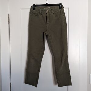 WH/BM Cropped Olive High Rise Sculpt Jeans